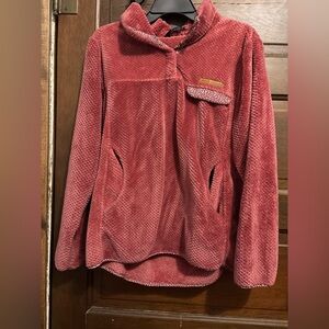 Simply Southern Cozy Coral Plush Pullover with Pocket Detail